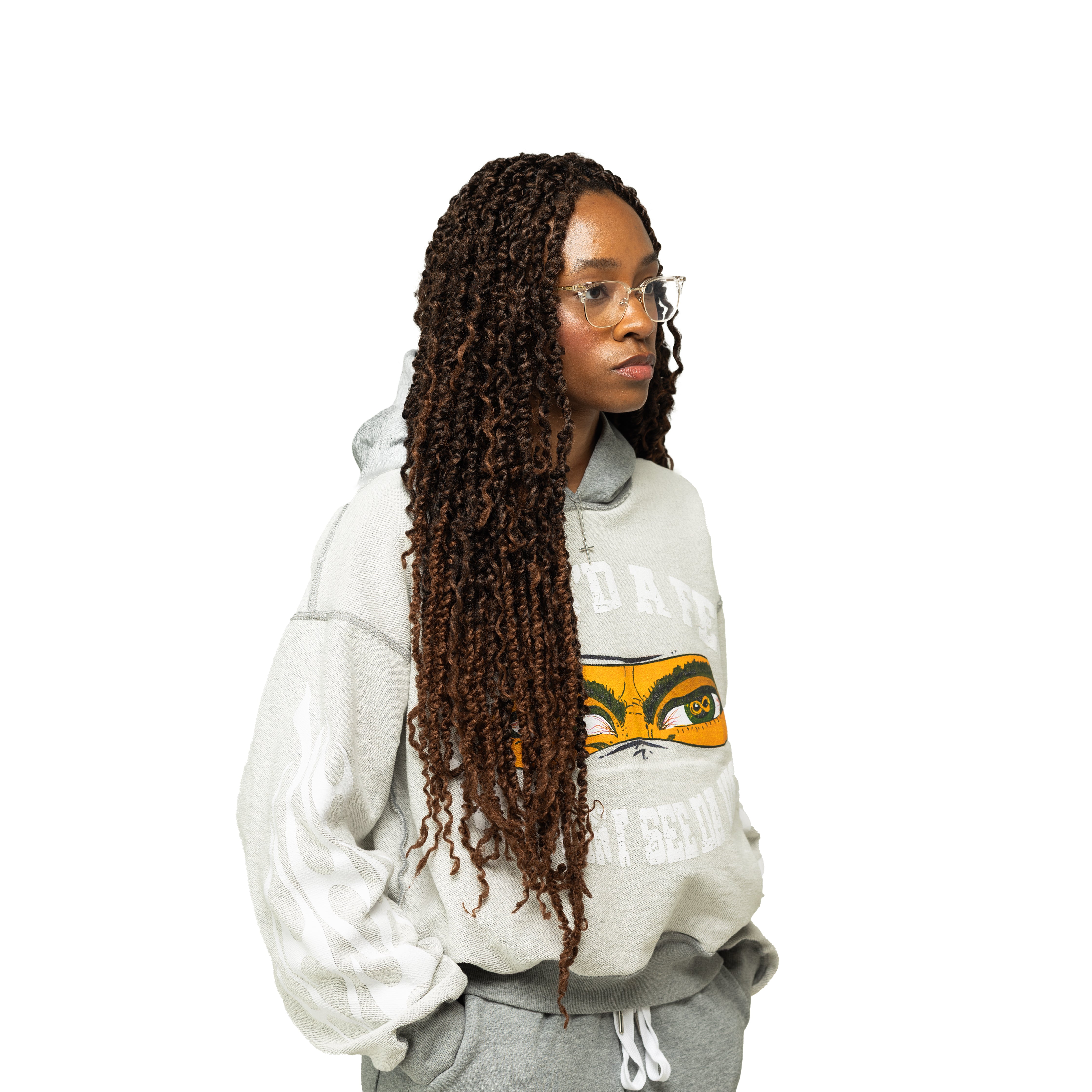 INFNITY'S REVERSIBLE GRAPHITE BLANK HOODIE