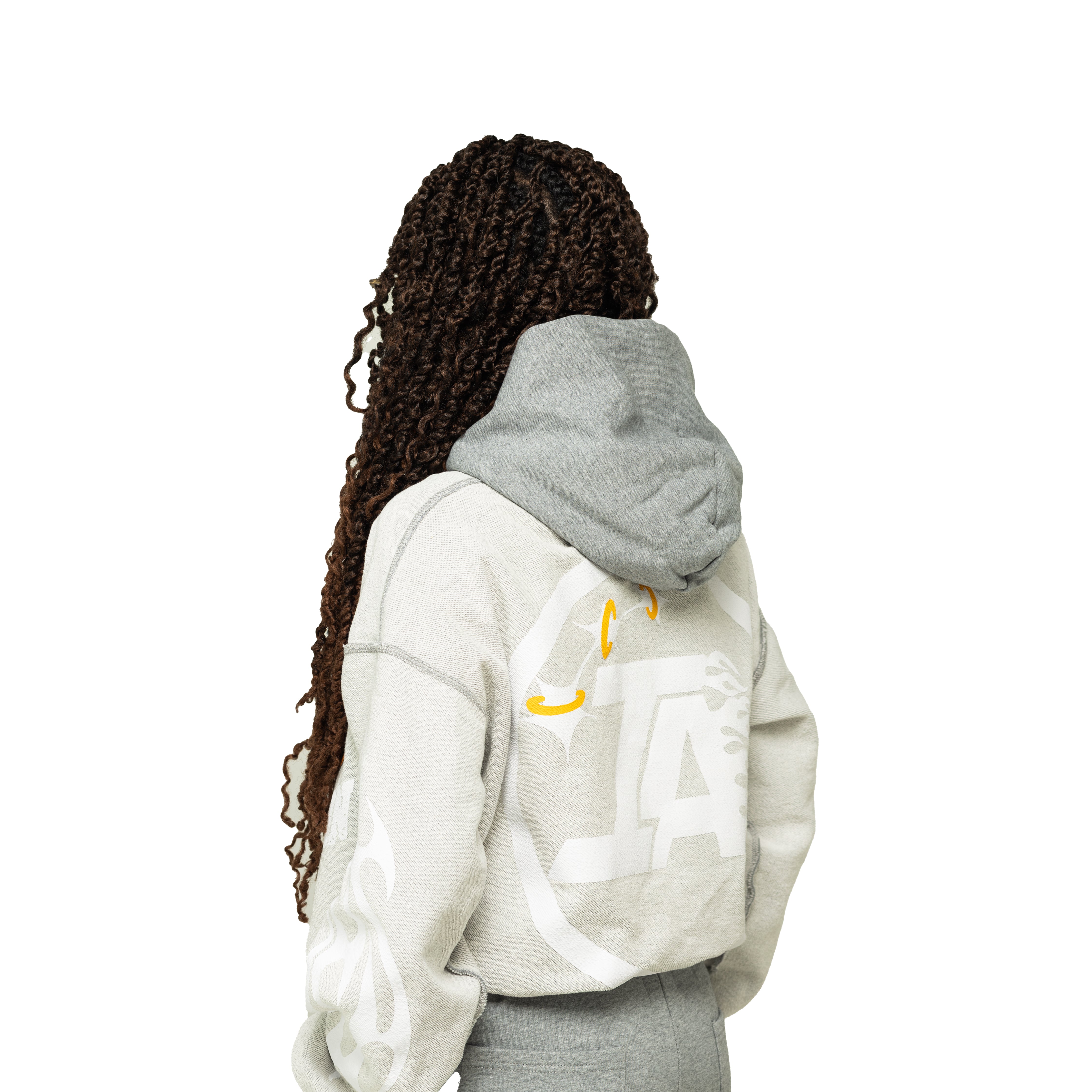 INFNITY'S REVERSIBLE GRAPHITE BLANK HOODIE